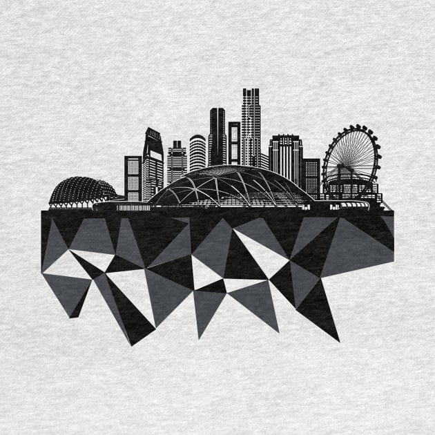 The Singapore Skyline by Aine Creative Designs